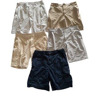 Lot of 5 Columbia Men’s Omni-Shield Shorts Size 38 Hiking Fishing Outdoor